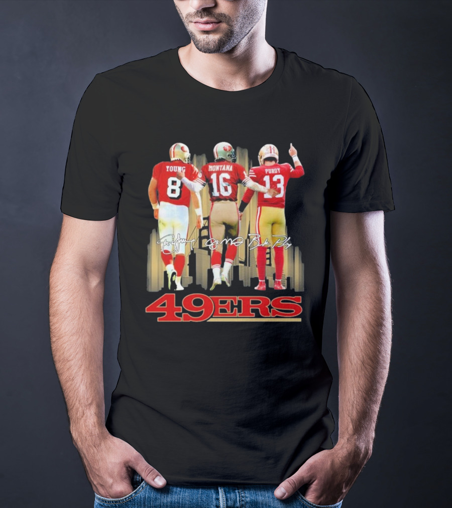Young Montana Purdy 49ers Signatures Skyline T-Shirt