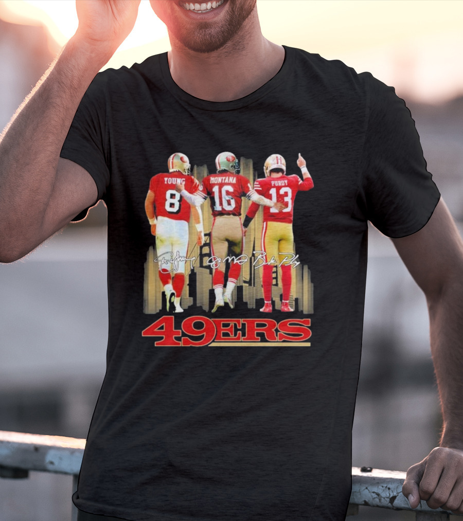 Young Montana Purdy 49ers Signatures Skyline T-Shirt