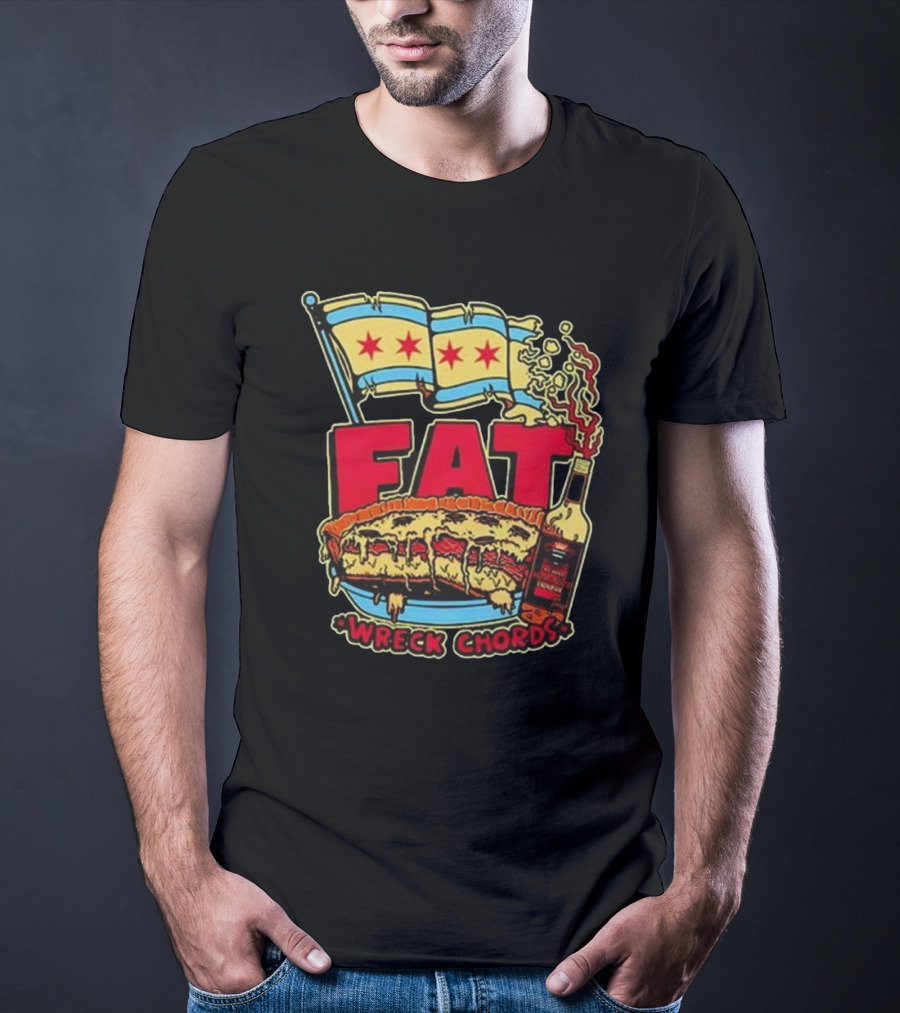 Fat Wreck Chords Chicago IL Deep Dish Pizza And Whiskey September 19 T-Shirt