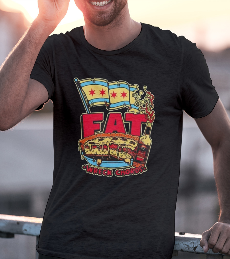 Fat Wreck Chords Chicago IL Deep Dish Pizza And Whiskey September 19 T-Shirt