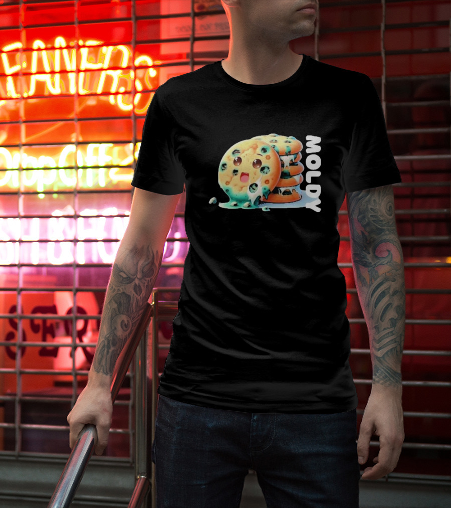 Moldy Cookies Stack With Cute Melting Face T-Shirt