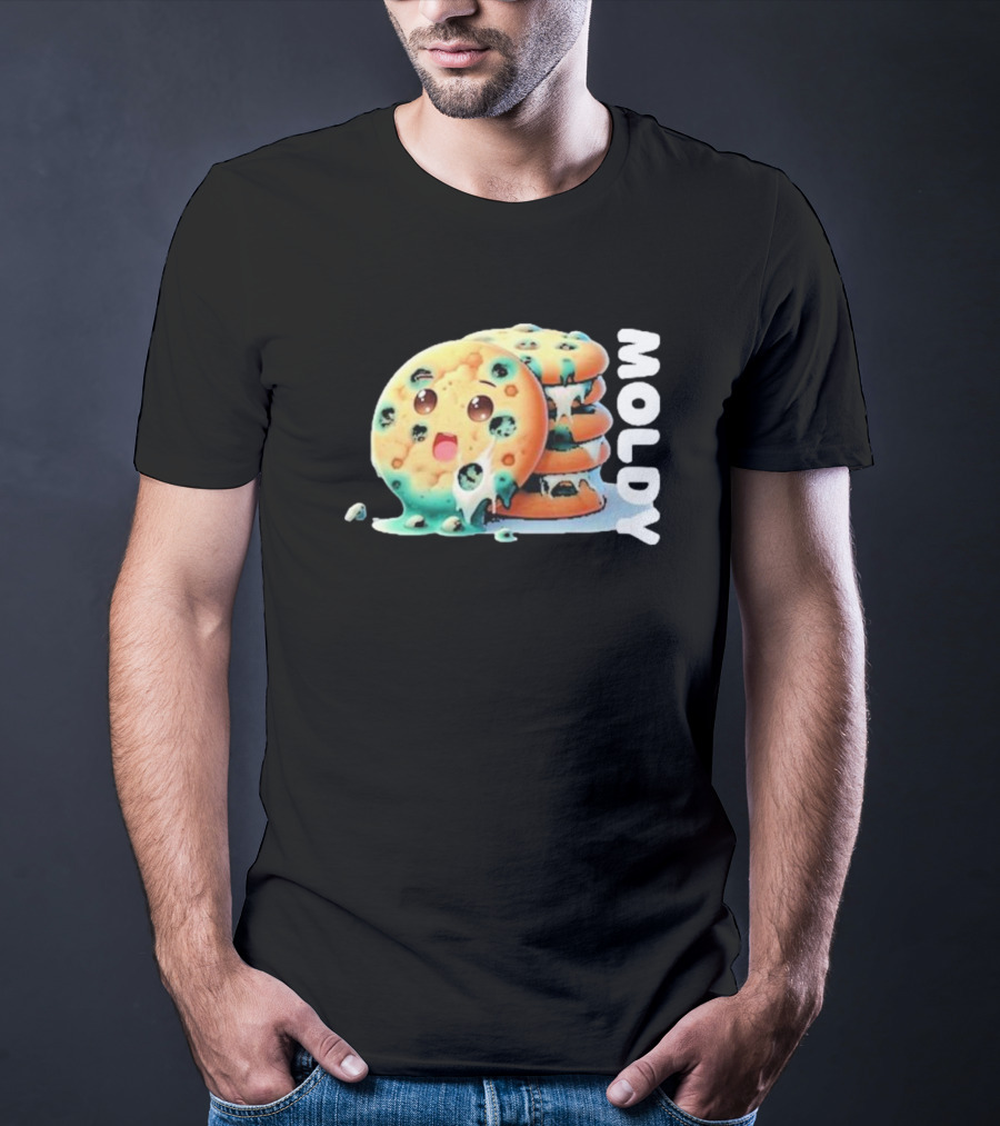 Moldy Cookies Stack With Cute Melting Face T-Shirt