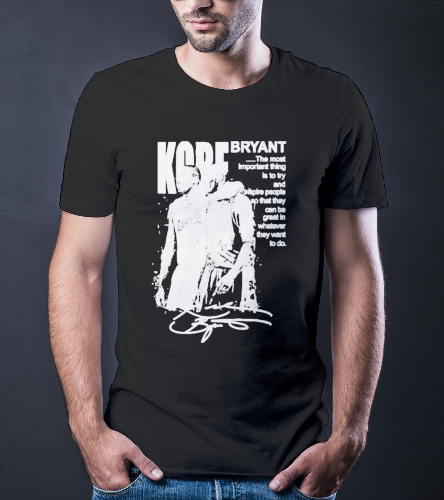 Kobe Bryant Los Angeles Lakers Signature Inspirational Message T-Shirt