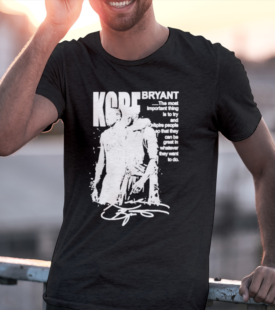 Kobe Bryant Los Angeles Lakers Signature Inspirational Message T-Shirt