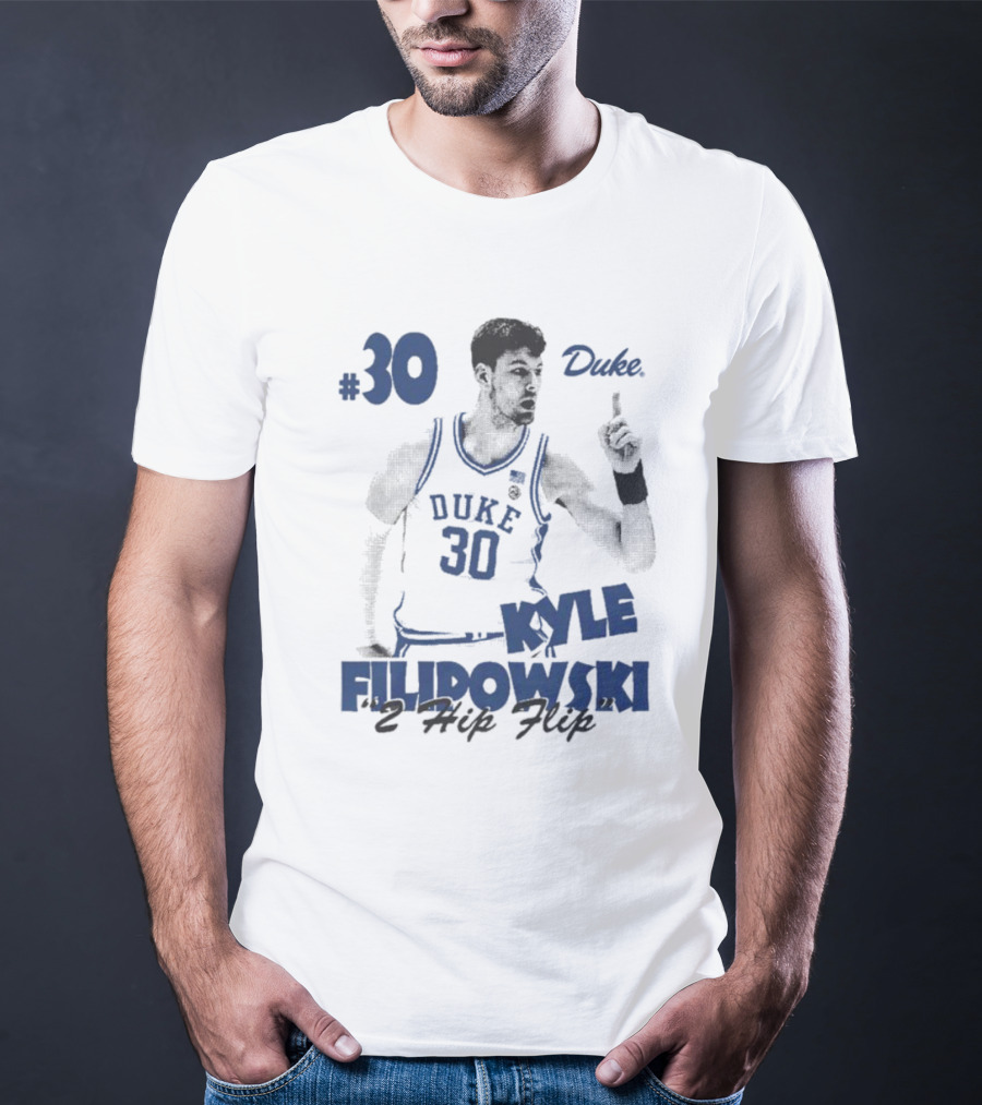 Kyle Filipowski Duke #30 2 Hip Flip T-Shirt