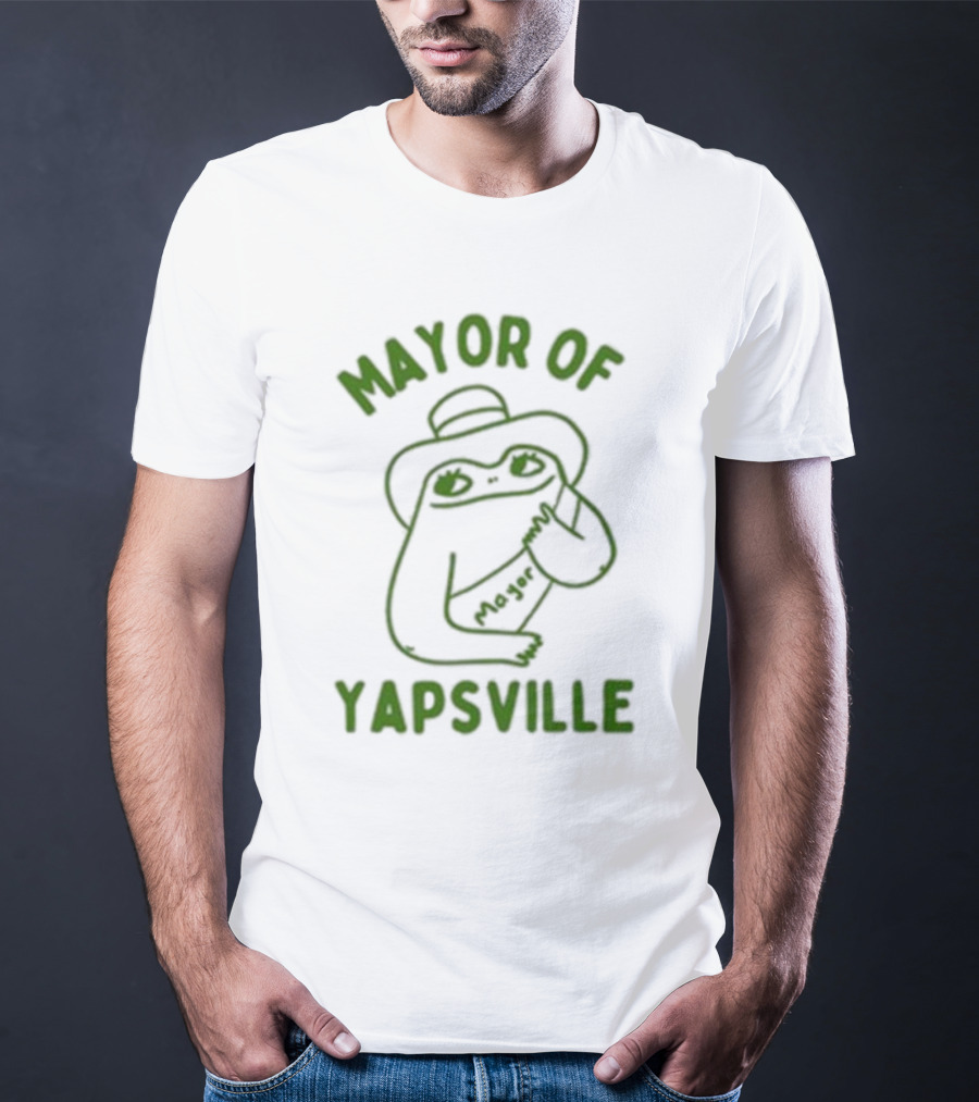 Mayor Of Yapville Frog Drawing T-Shirt