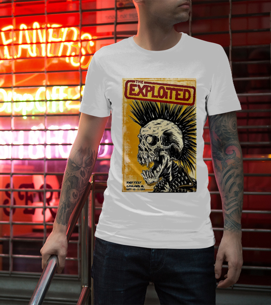 The Exploited Skull Riot Fest Chicago IL Sept 20-22 T-Shirt