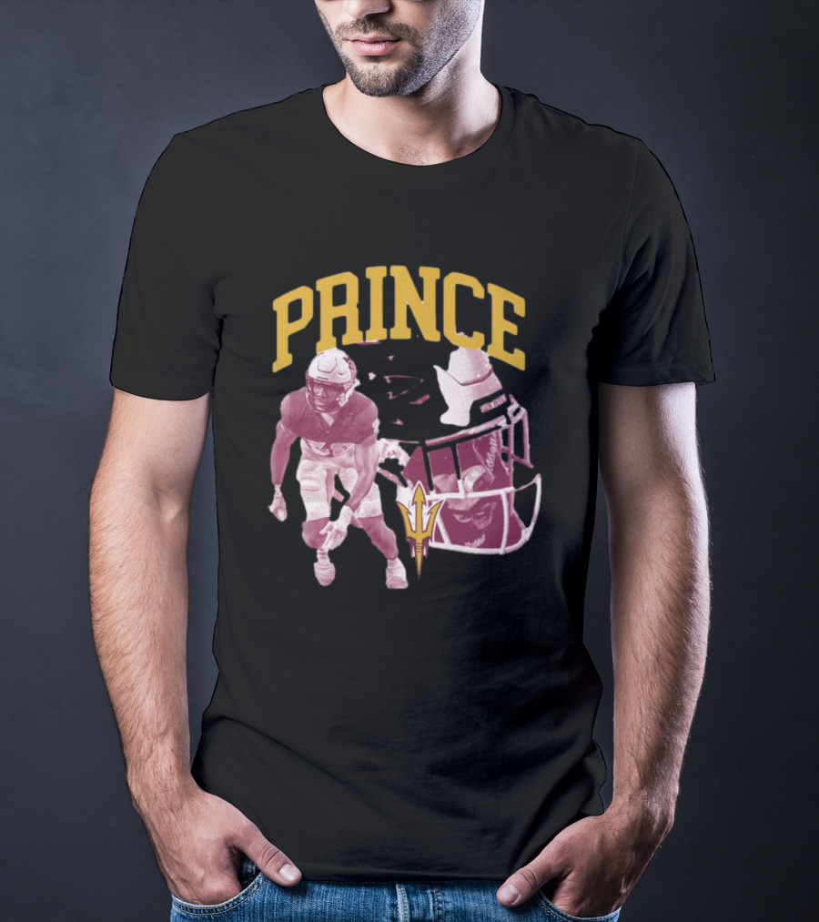 PRINCE Dorbah Arizona State Sun Devils Football Player Action And Helmet T-Shirt