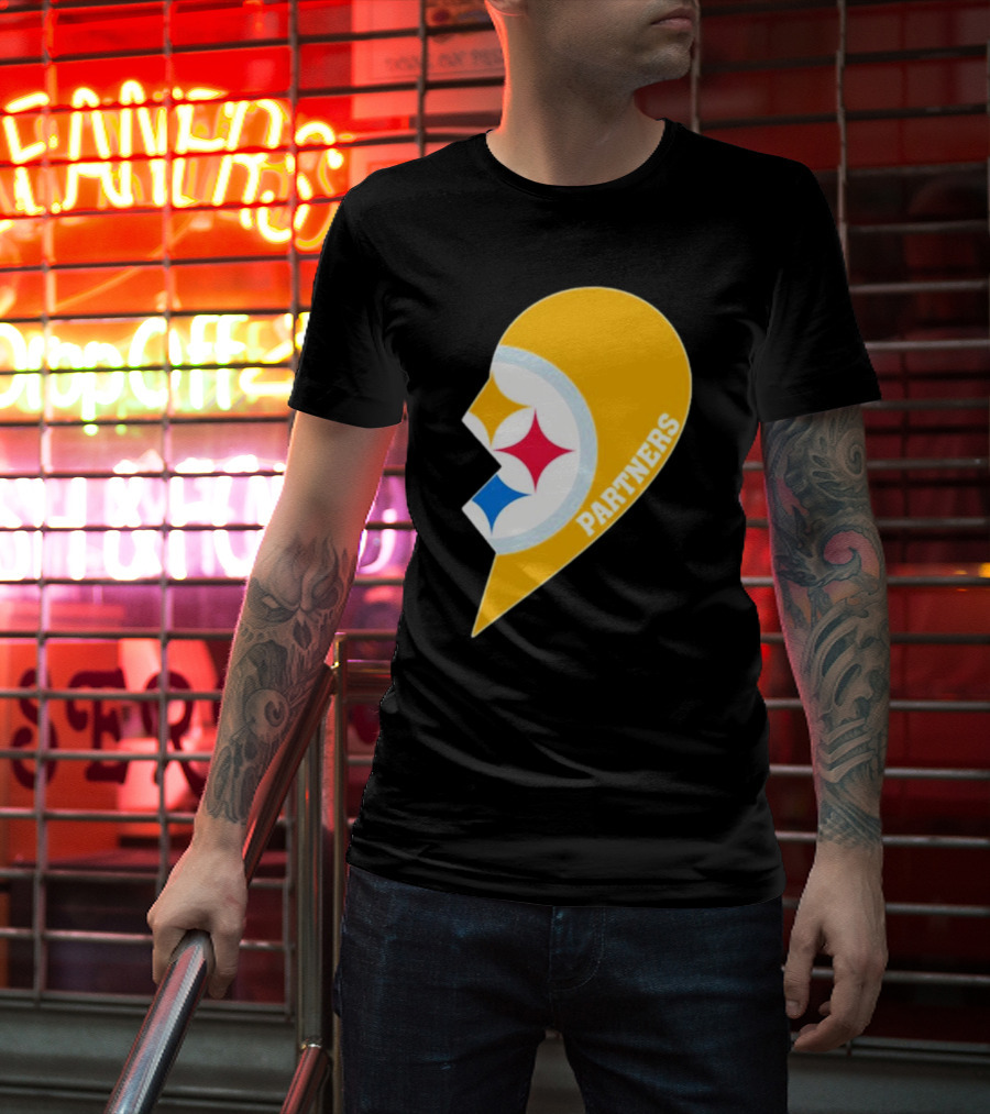 Steelers Partners Half Heart Logo Emblem T-Shirt