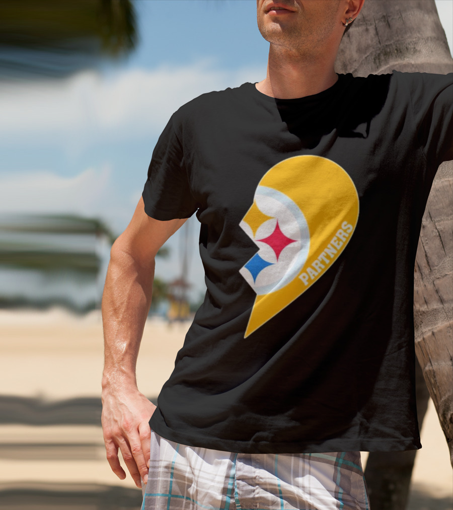 Steelers Partners Half Heart Logo Emblem T-Shirt