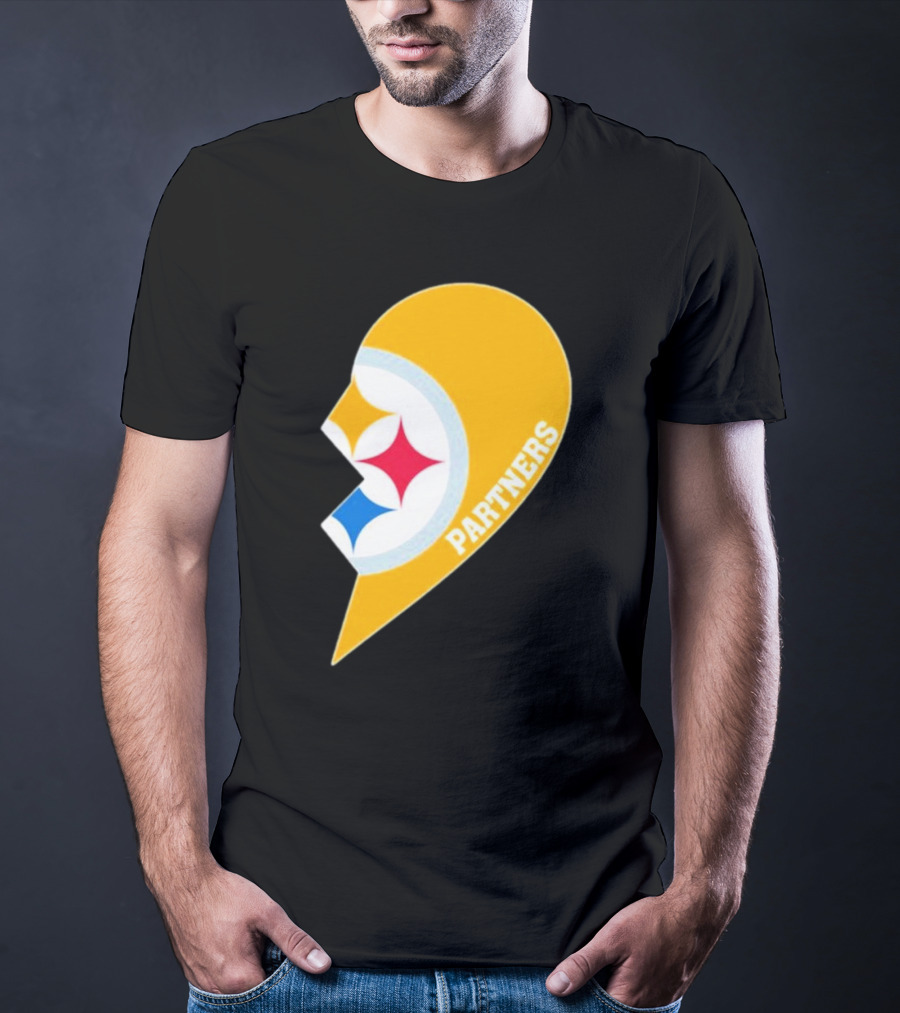Steelers Partners Half Heart Logo Emblem T-Shirt