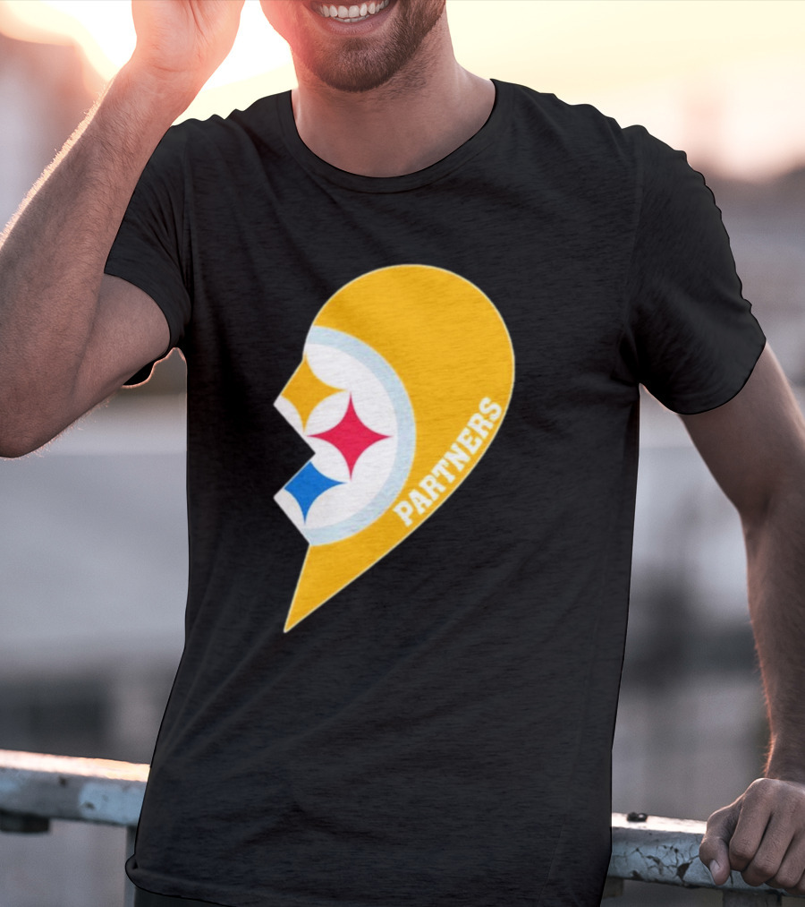 Steelers Partners Half Heart Logo Emblem T-Shirt