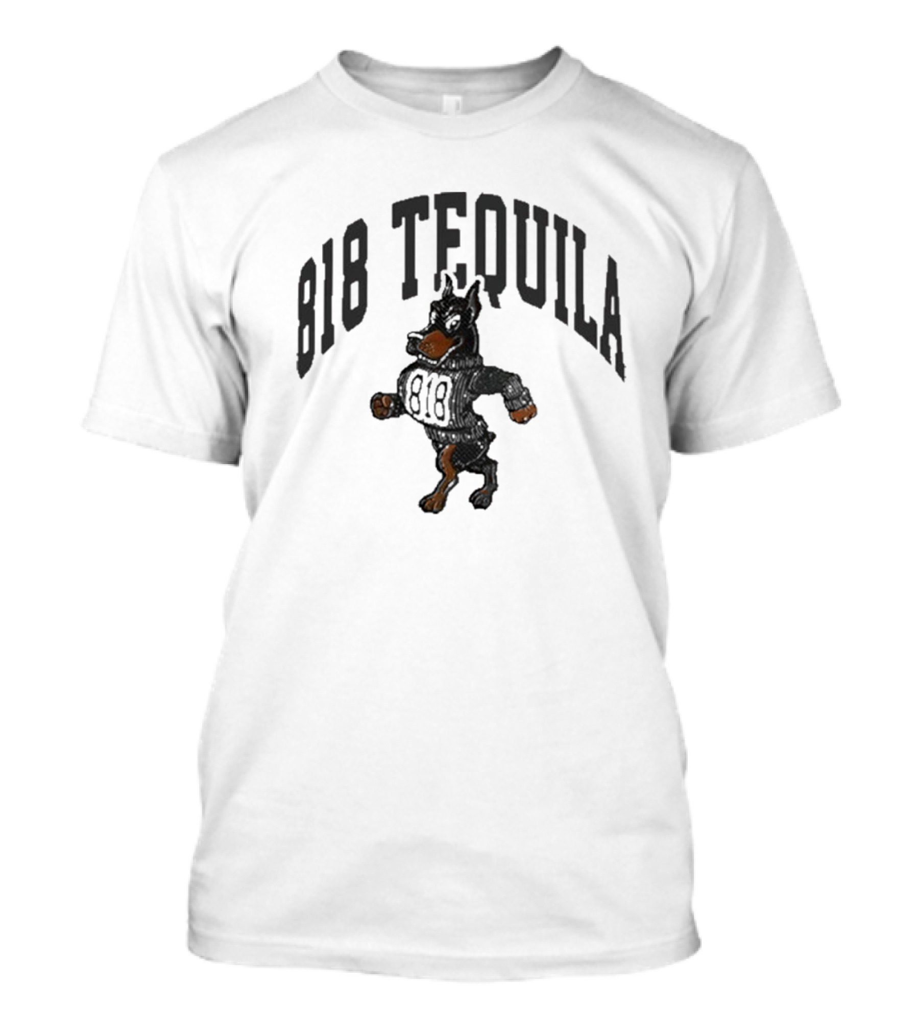 818 Tequila Team Pyro's Playbook Animated Dog Mascot T-Shirt