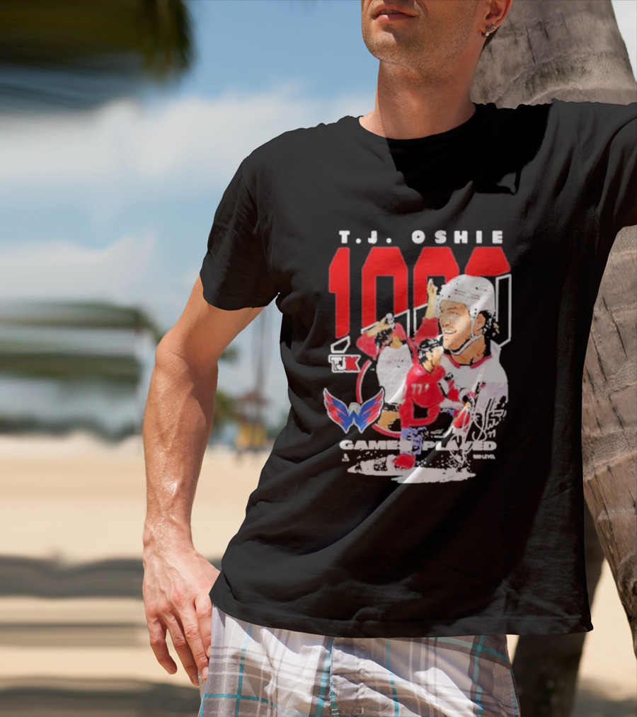 T.J. Oshie 1000 Games Played Washington Capitals TJ1k T-Shirt