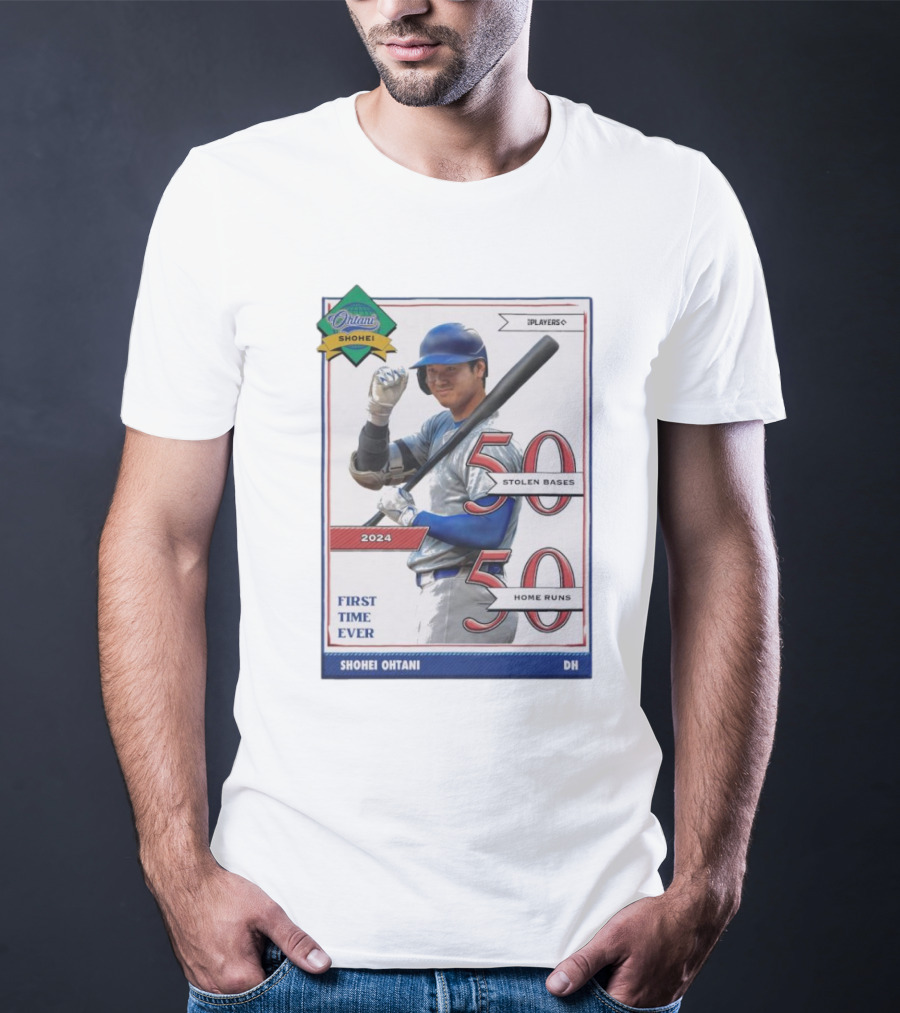 Shohei Ohtani 50 Stolen Bases 50 Home Runs First Time Ever T-Shirt