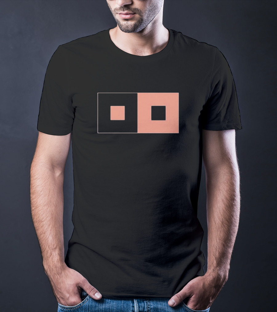 Sable Inverse Squares Minimalist Geometric T-Shirt