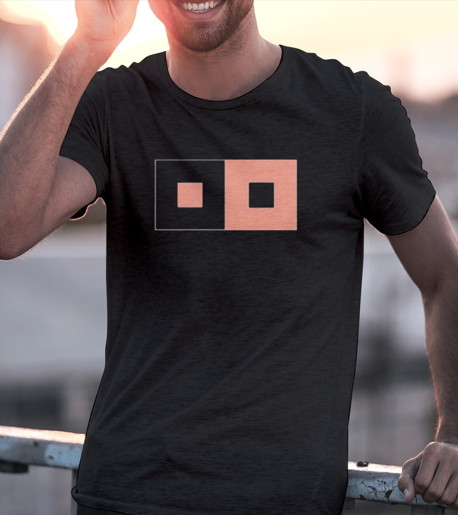 Sable Inverse Squares Minimalist Geometric T-Shirt