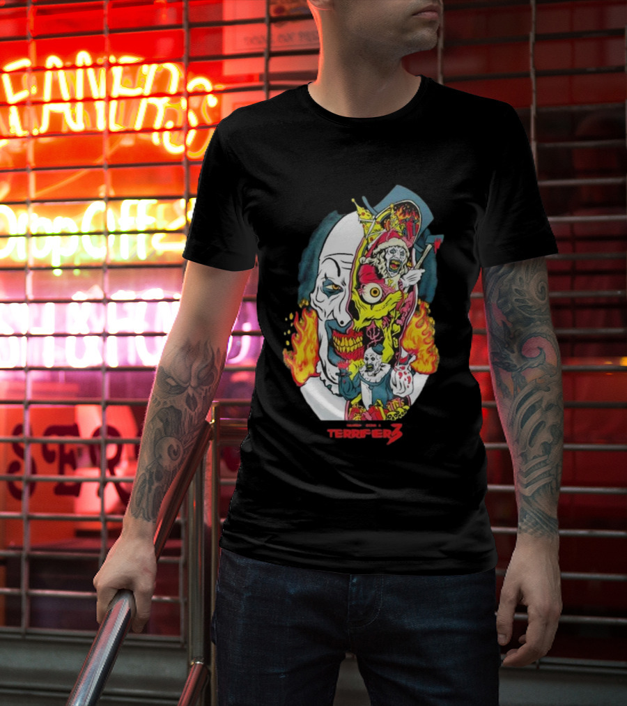 Terrifier 3 Terror Threads Season Of Slaughter Clown Horror T-Shirt
