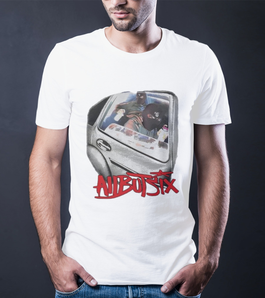 All But Six Graffiti Balaclava Duo In Car With Spray Paint T-Shirt