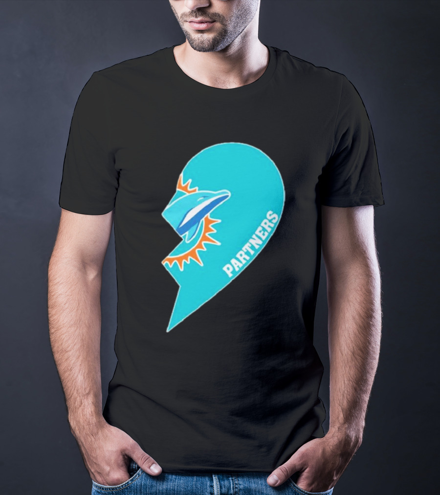 Miami Dolphins Partners Half Heart T-Shirt