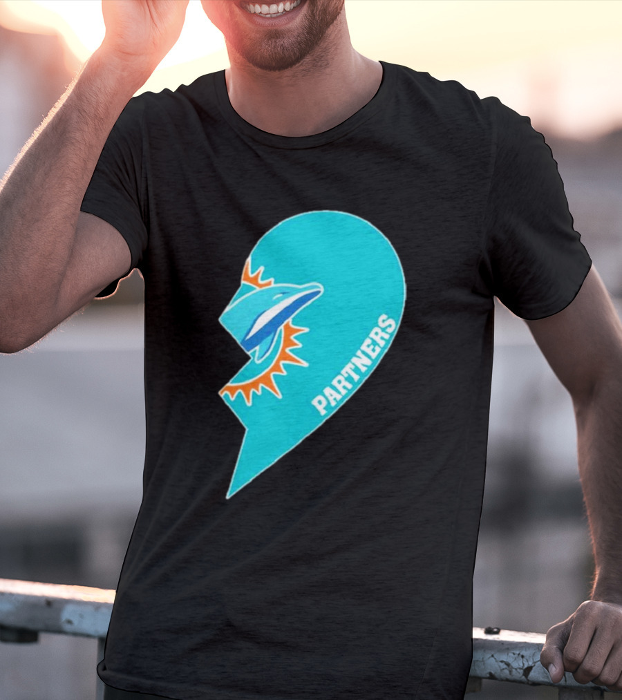 Miami Dolphins Partners Half Heart T-Shirt