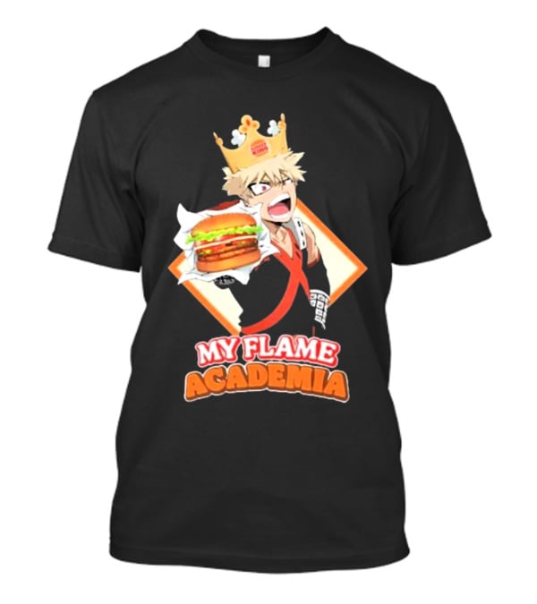 Bakugou Burger King My Flame Academia Jumbo Burger Crown Fusion T-Shirt