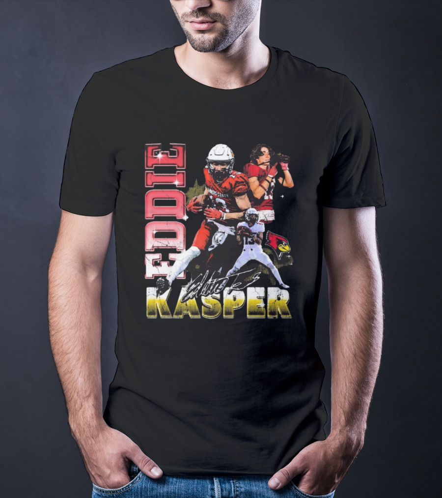Eddie Kasper Illinois State Redbirds Football Vintage Signature T-Shirt