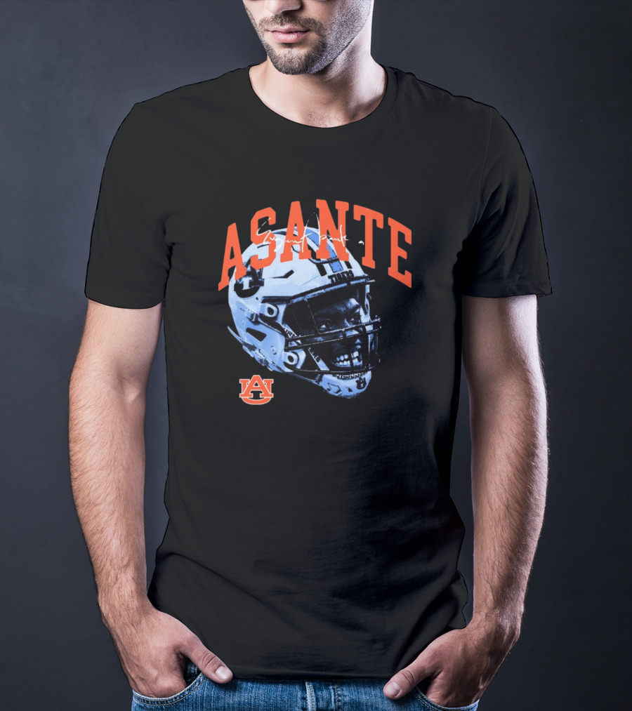 Asante Eugene Arch Auburn Tigers Signature Helmet T-Shirt