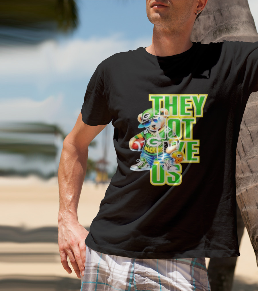Green Bay Packers Bear They Not Like Us Football T-Shirt