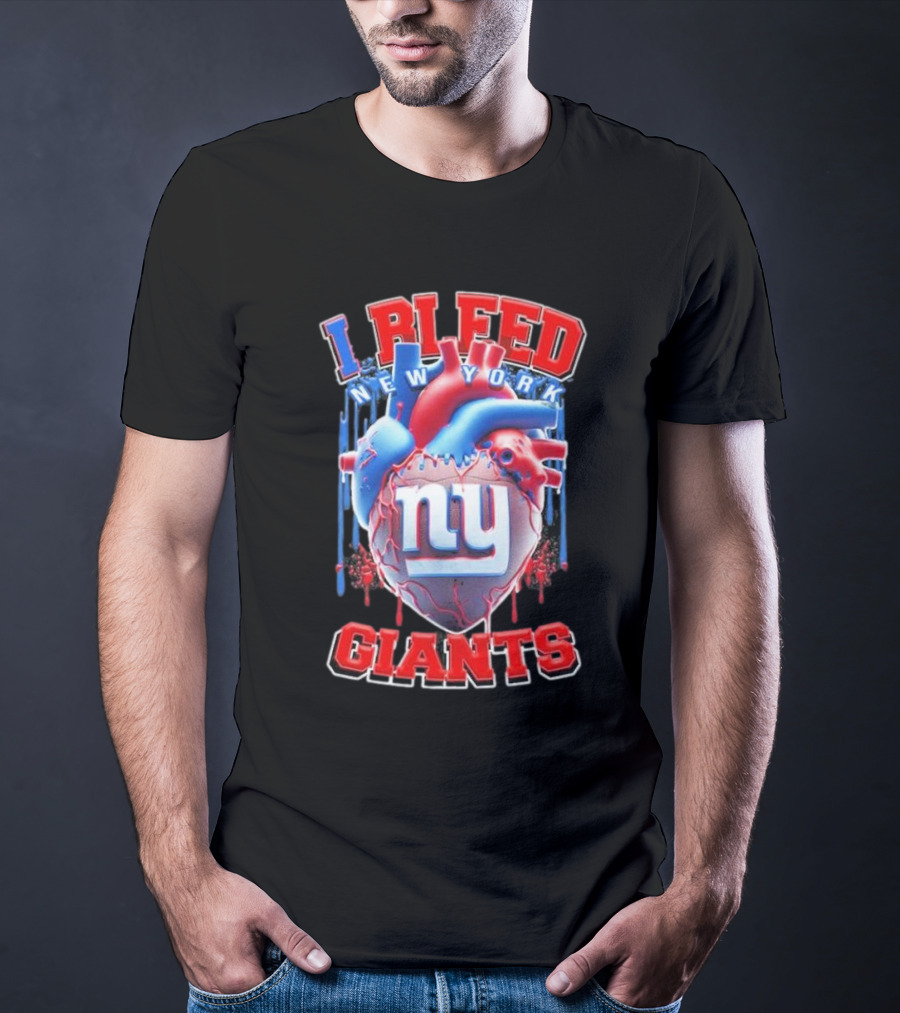 I Bleed New York Giants Ny Heart T-Shirt