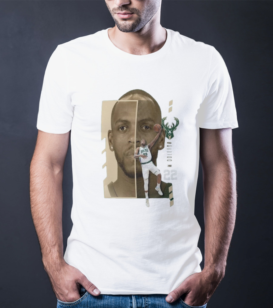 Khris Middleton Bucks Logo #22 Jump Pass Player Name And Number T-Shirt