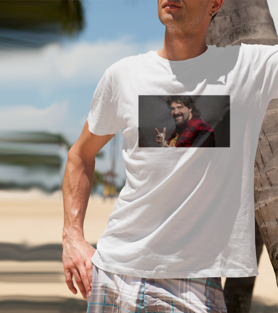 Mick Foley Vuelve A Firmar Un Contrato De Leyenda Con WWE Iconic Flannel Look T-Shirt