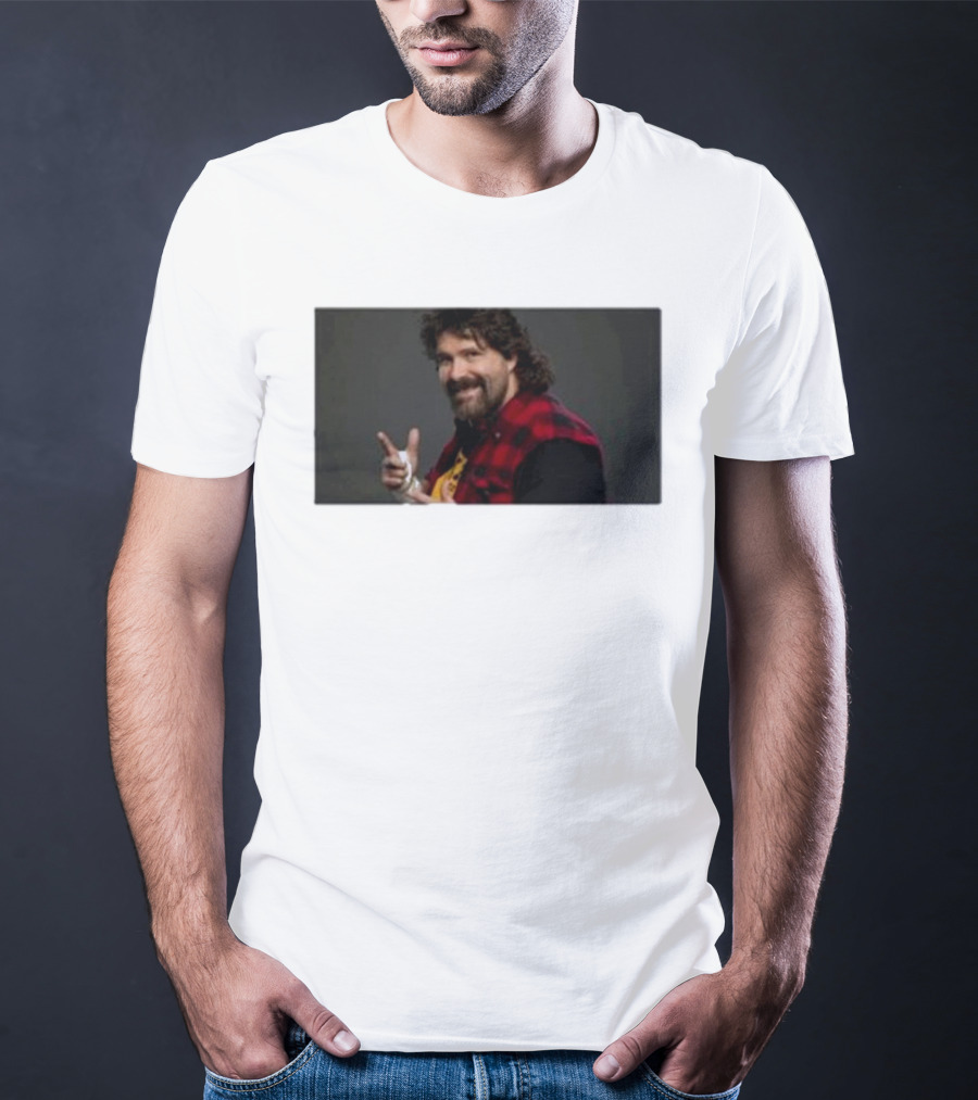 Mick Foley Vuelve A Firmar Un Contrato De Leyenda Con WWE Iconic Flannel Look T-Shirt