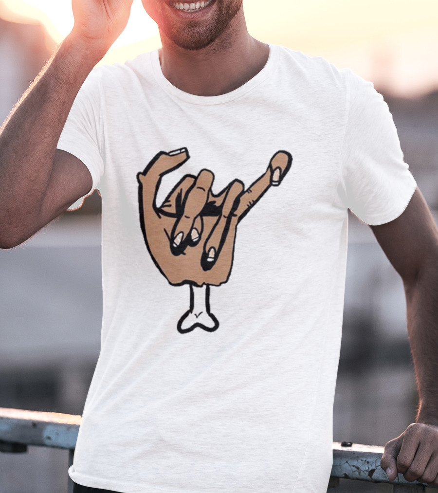 Ricky Berwick Crippled Bone Hand Gesture T-Shirt