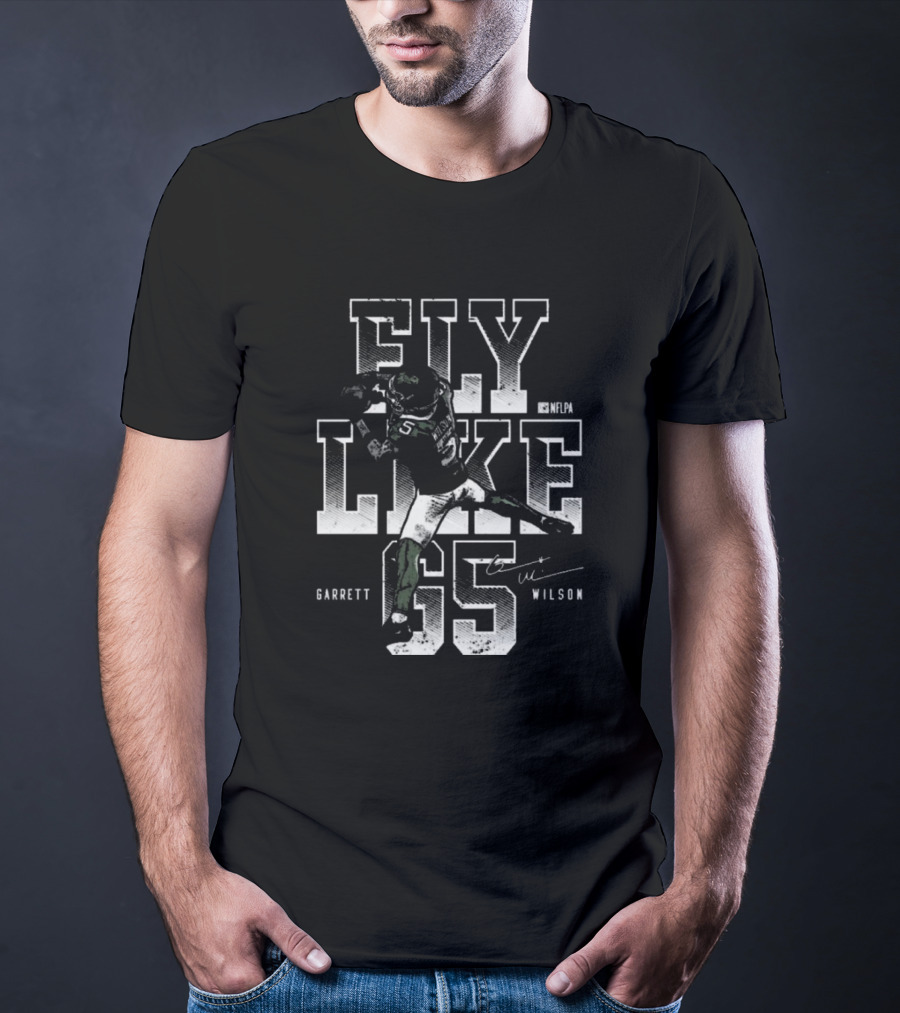 Garrett Wilson Fly Like G5 Signature NFLPA New York Jets T-Shirt