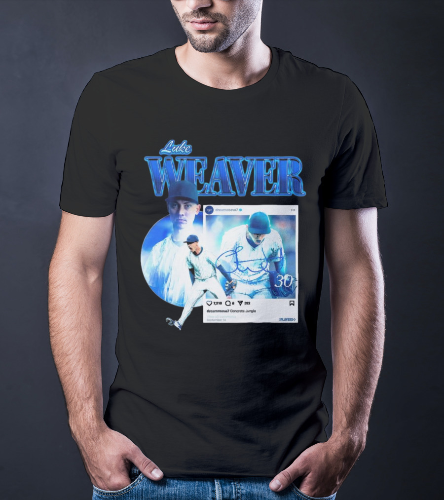 Luke Weaver Dream Weaver New York Concrete Jungle 30 Signature Playoffs T-Shirt