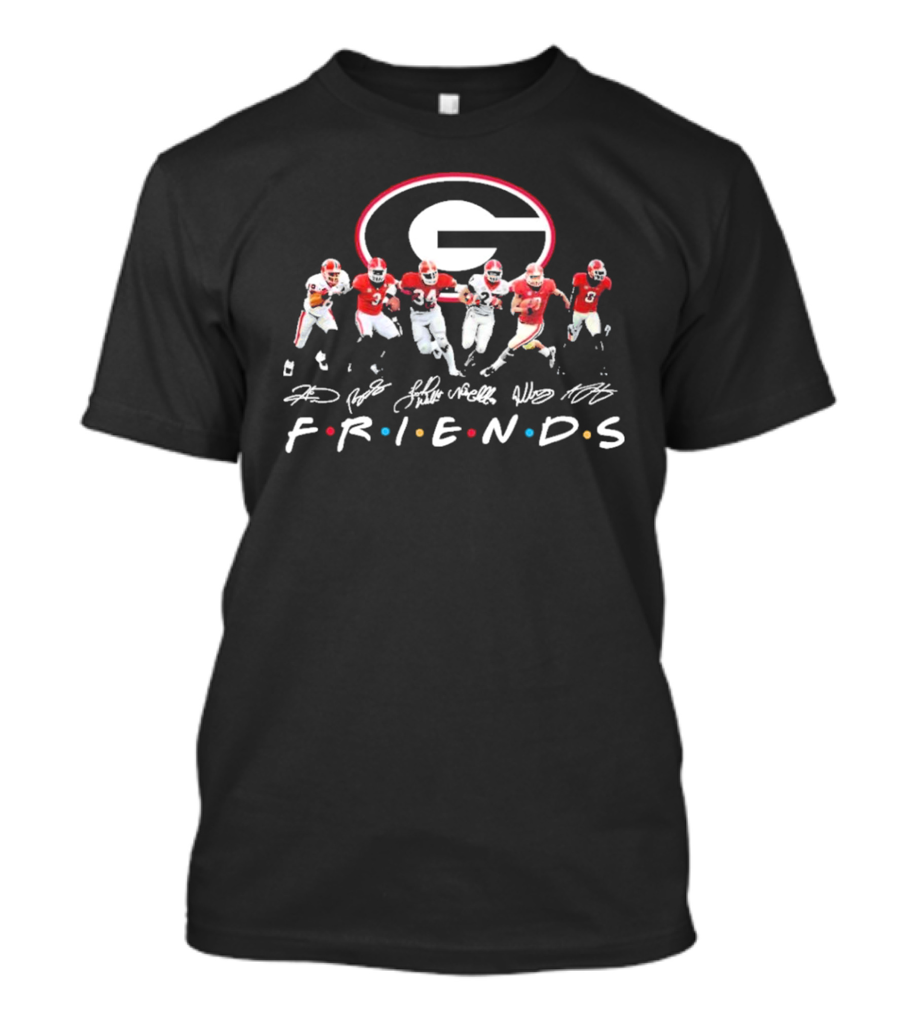Friends Georgia Bulldogs Football Players Signatures T-Shirt