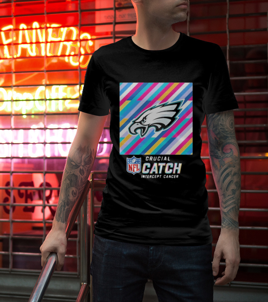 NFL Crucial Catch Intercept Cancer Philadelphia Eagles T-Shirt