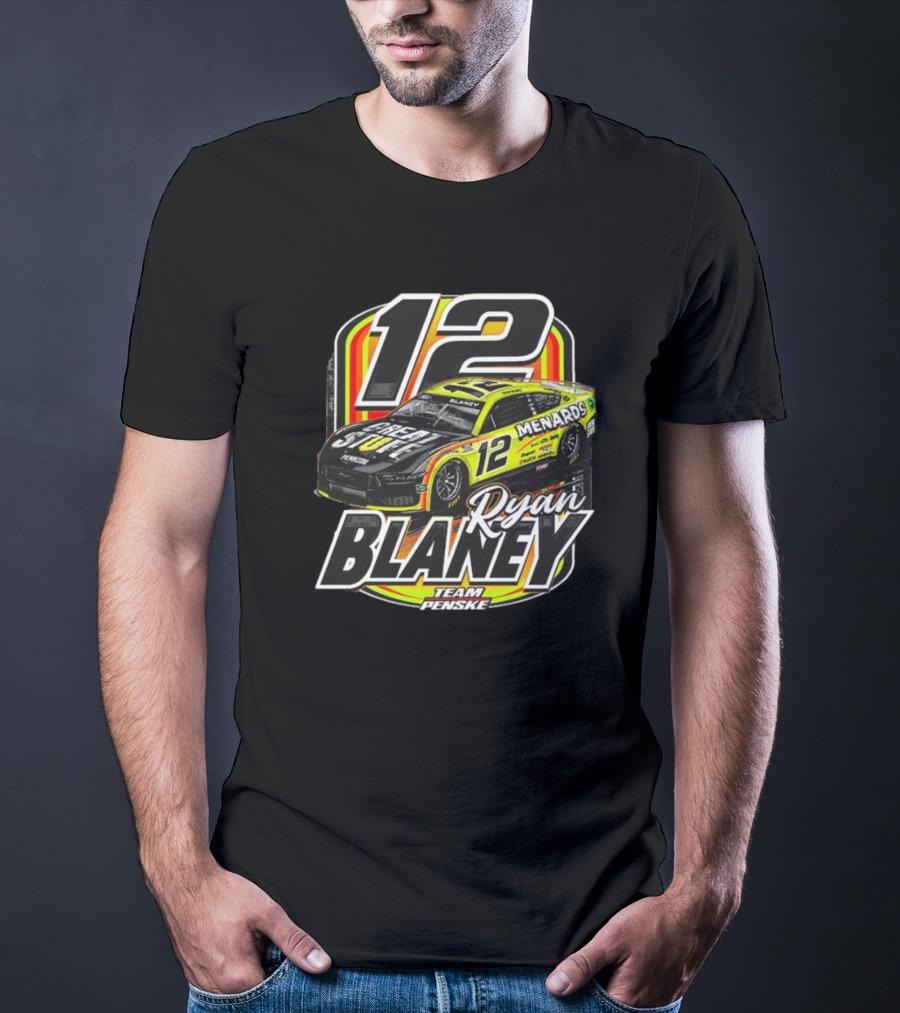 Menards Ryan Blaney Team Penske 12 NASCAR Racing Car T-Shirt