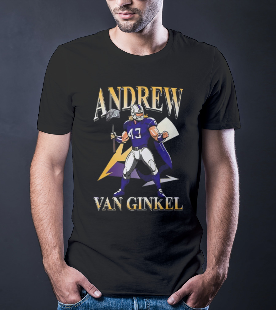 Andrew Van Ginkel Thor 47 Superhero With Hammer Football Graphics T-Shirt