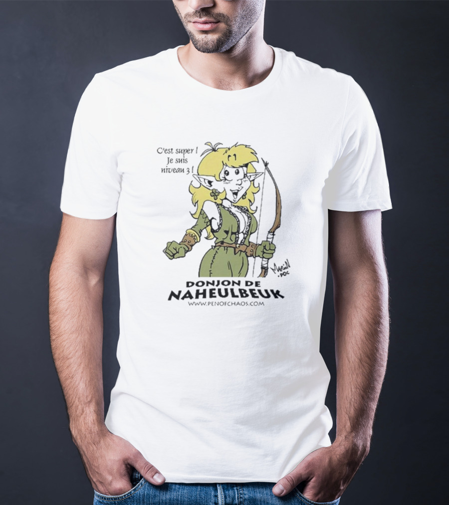 C’est Super Je Suis Niveau 3 Donjon De Naheulbeuk Pen Of Chaos Mage Elf Character T-Shirt