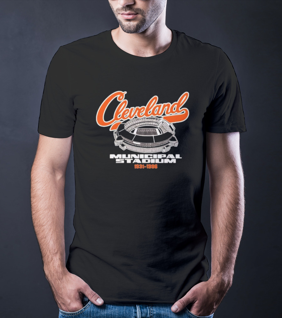 Cleveland Municipal Stadium Tribute 1931-1996 Browns NFL History T-Shirt