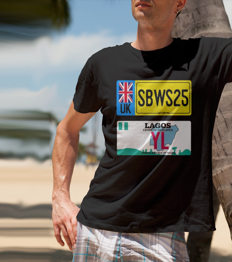 UK SBWS25 Lagos Center Of Excellence Federal Republic Of Nigeria Plate T-Shirt