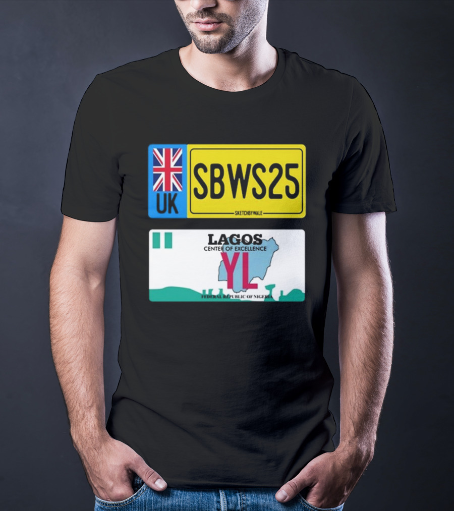 UK SBWS25 Lagos Center Of Excellence Federal Republic Of Nigeria Plate T-Shirt