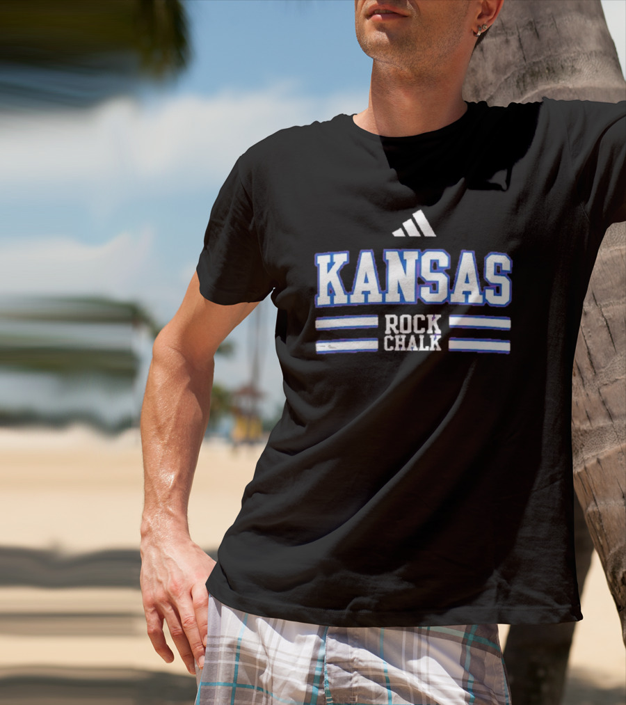 Kansas Jayhawks Rock Chalk Sideline Strategy Pregame T-Shirt