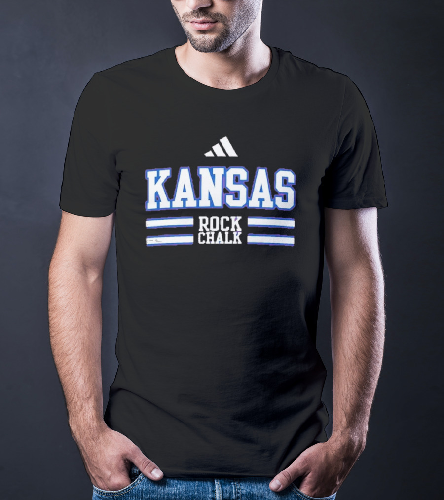 Kansas Jayhawks Rock Chalk Sideline Strategy Pregame T-Shirt