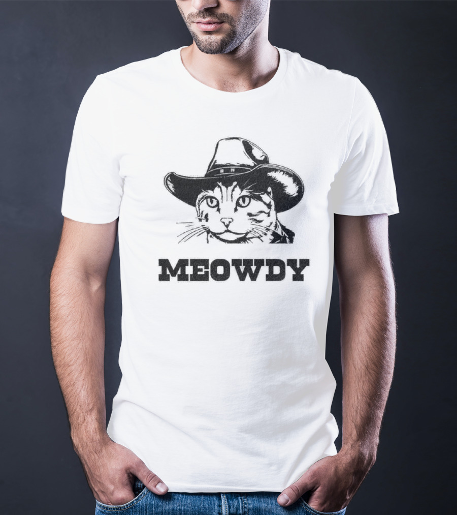 Meowdy Cowboy Cat Hat T-Shirt