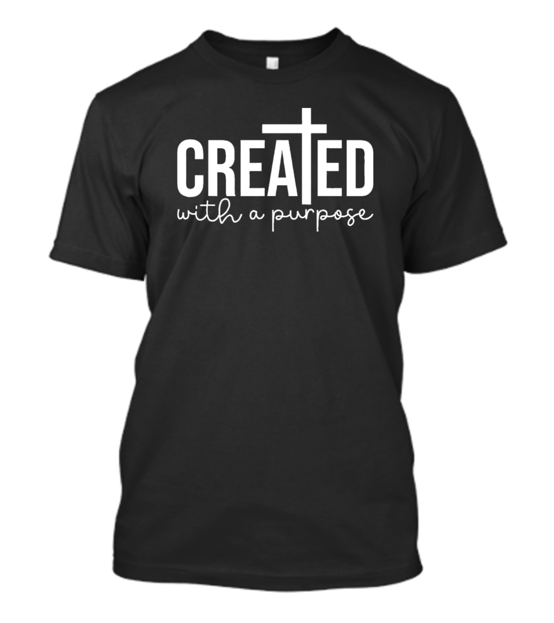 Created With A Purpose Christian Teacher Cross T-Shirt