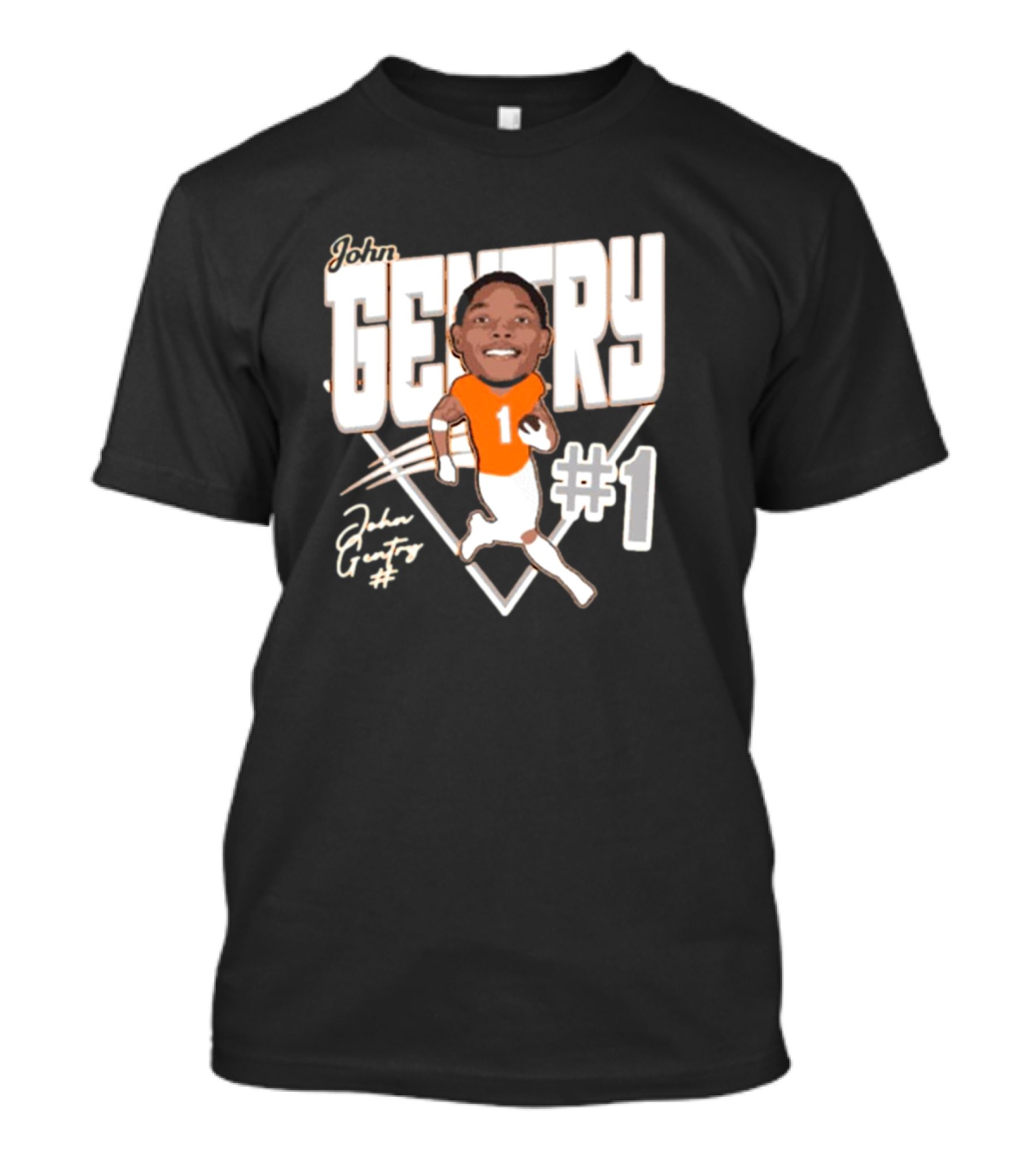 John Gentry #1 Sam Houston Bearkats Football Caricature Signature NCAA T-Shirt