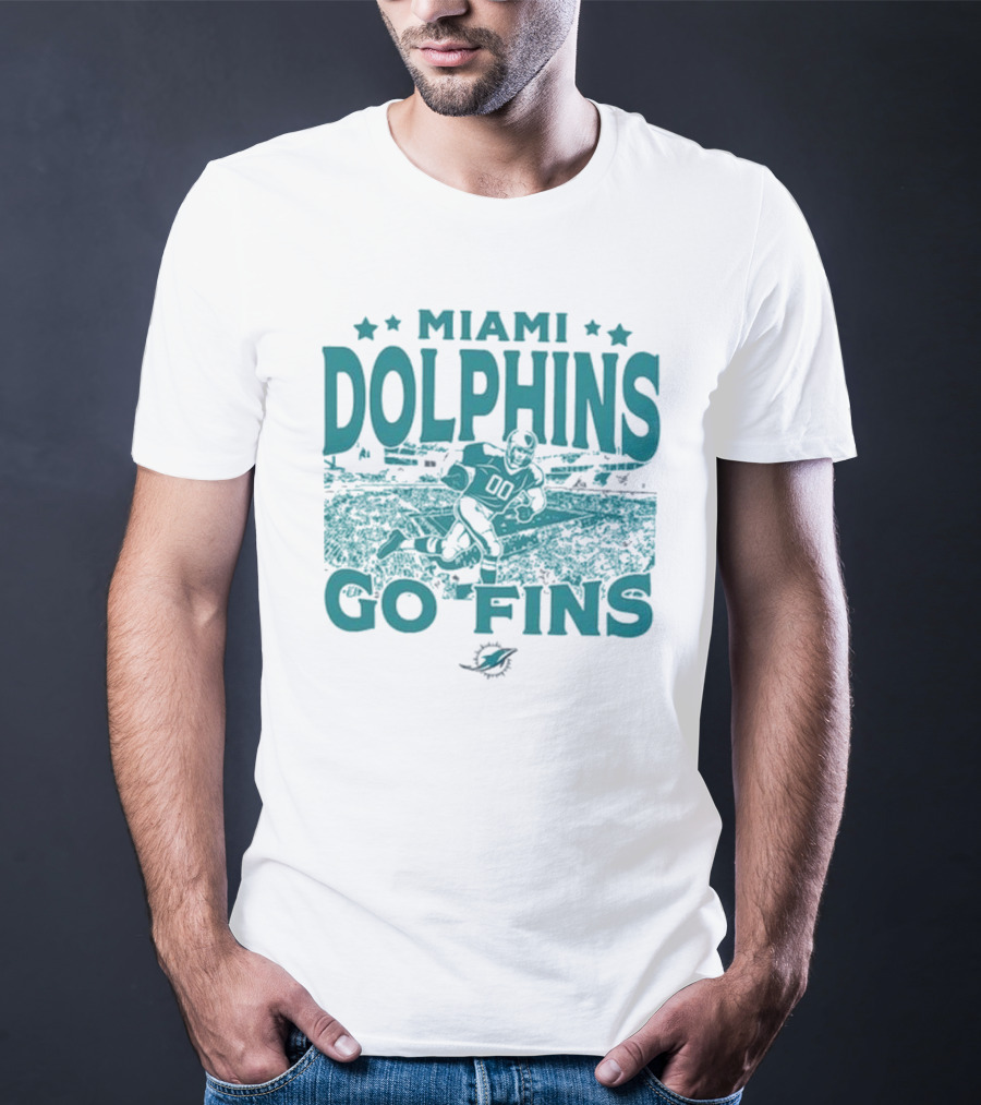 Miami Dolphins Go Fins Vintage Stadium Gameday T-Shirt